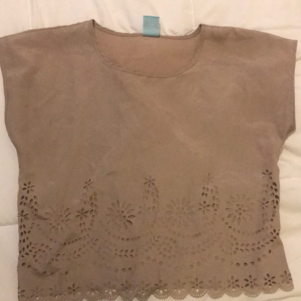 Beige crop top: size M